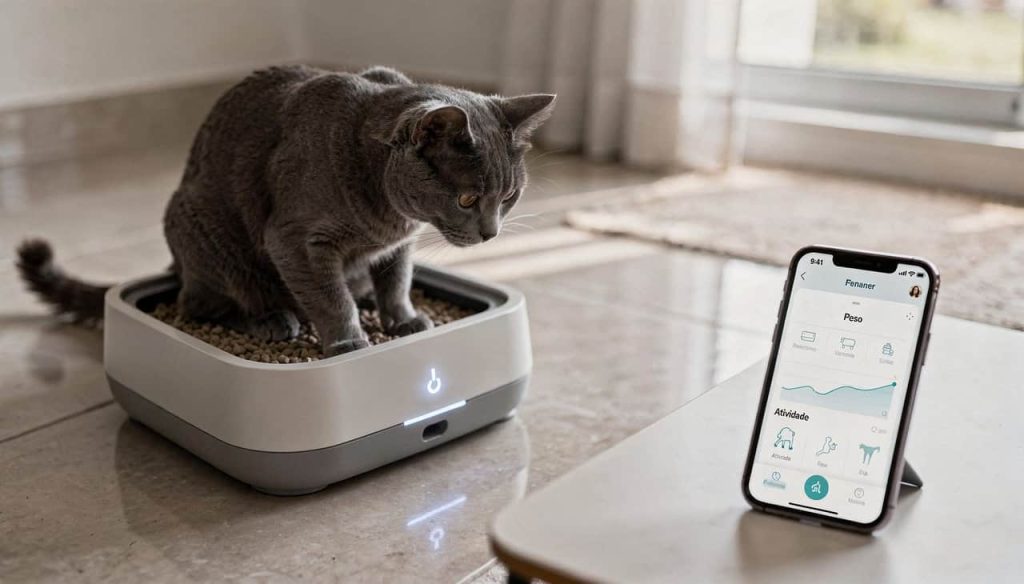 O acessório inteligente que avisa se o gato está doente