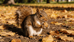 O jeito incrível que os esquilos organizam a comida para