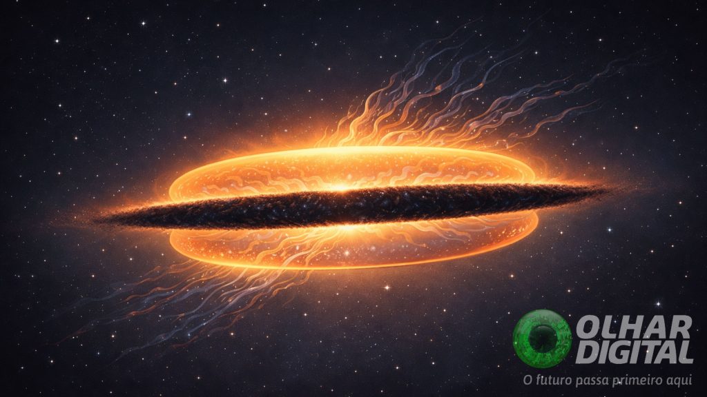 Você já viu um sistema planetário em forma de sanduíche?